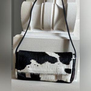 Ceoni Cowhide Skin Print Italian Leather Handbag